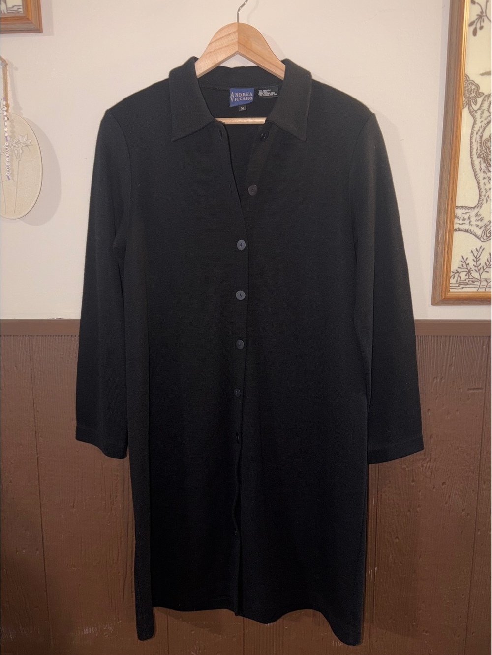 Vintage Andrea Viccaro Sweater Button Up Dress